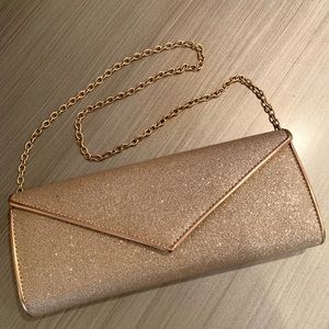 Aldo Gold Glitter Clutch